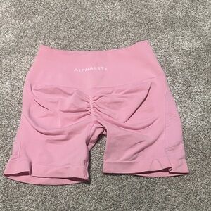 Alphalete Pink Women's Scrunch Bike Shorts